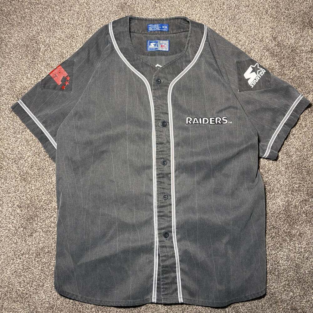 NFL VTG 90s LOS ANGELES RAIDERS STARTER BASEBALL JERSEY